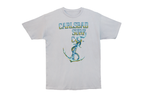 Carlsbad Surf Company "Anchors Away" Logo Tee - Light Grey