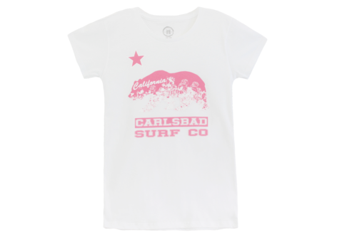 Carlsbad Surf Company "Cali Bear" Tee - White
