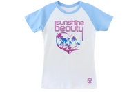 Sunshine Beauty Baseball Tee - White/Blue